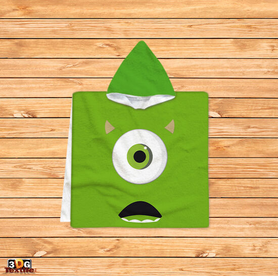 Kids Poncho Towel Monsters Inc. Mike Wazowski