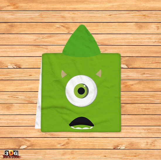 Kids Poncho Towel Monsters Inc. Mike Wazowski
