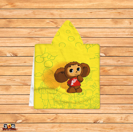 Kids Poncho Towel Cheborashka