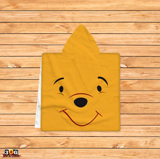 Kids Poncho Towel Pooh Face