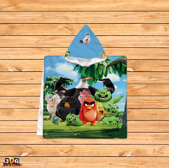 Kids Poncho Towel Angry Birds 2021