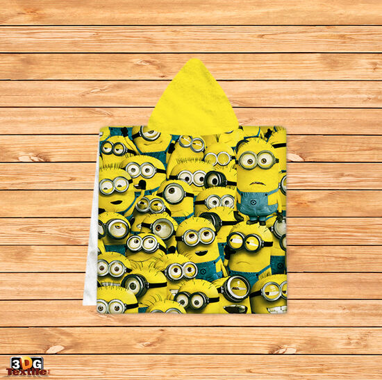 Kids Poncho Towel Lots of Minions
