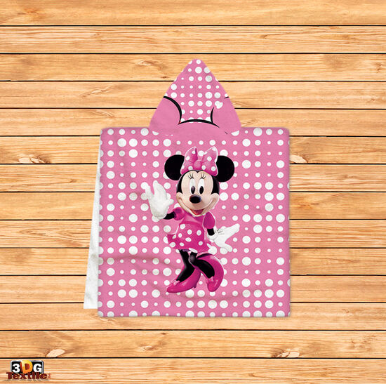 Kids Poncho Towel Minnie 3