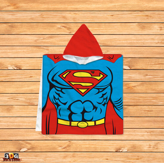 Kids Poncho Towel Supermen