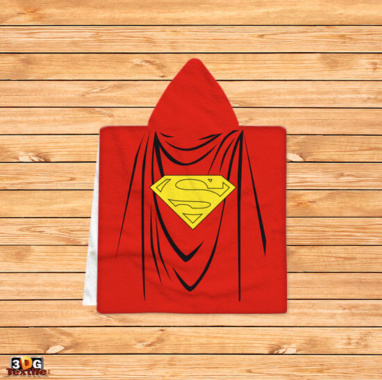 Kids Poncho Towel Supermen
