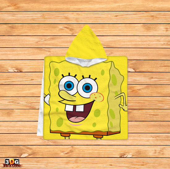 Kids Poncho Towel Sponge Bob