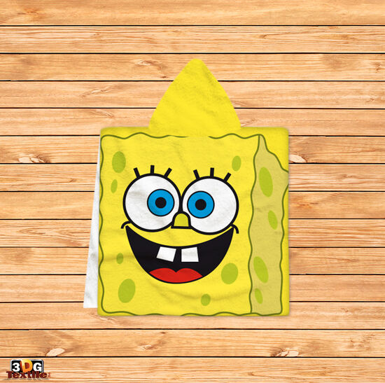 Kids Poncho Towel Sponge Bob