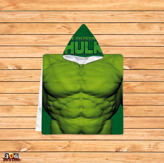 Kids Poncho Towel Hulk