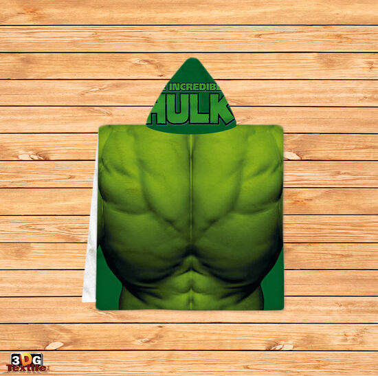 Kids Poncho Towel Hulk