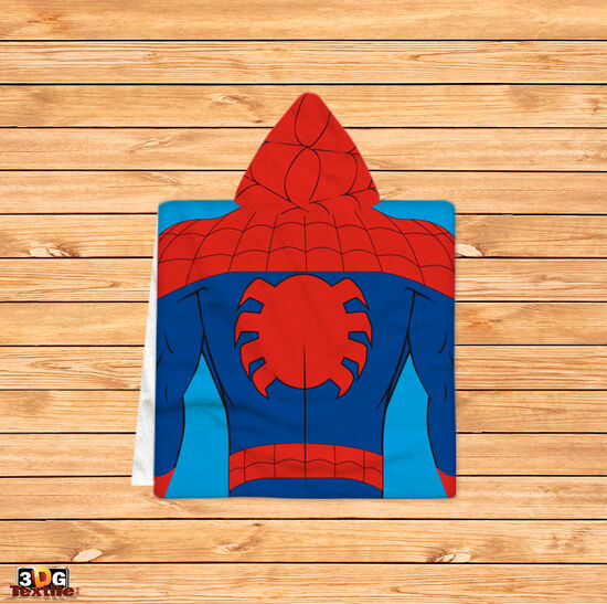 Kids Poncho Towel Spiderman