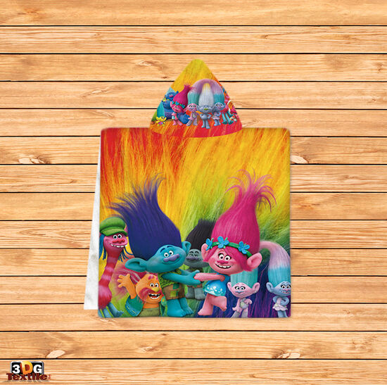 Kids Poncho Towel Trolls