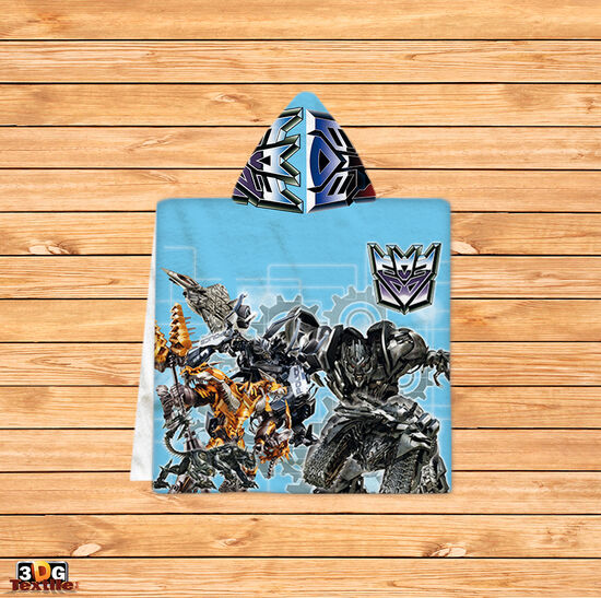 Kids Poncho Towel Transformers