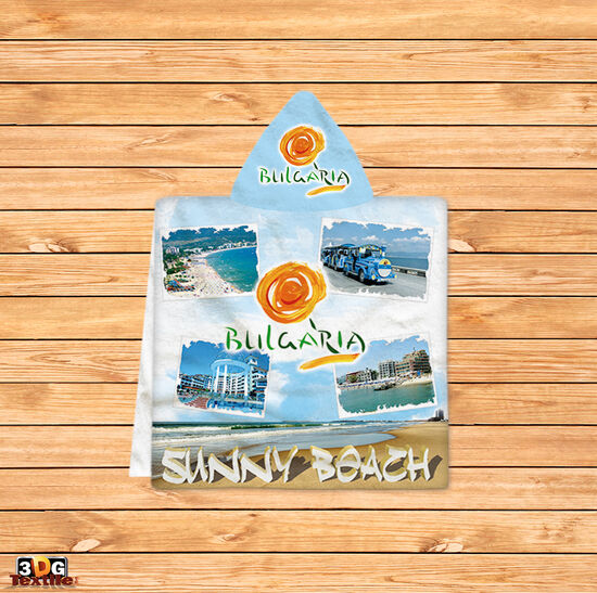 Kids Poncho Towel Sunny Beach