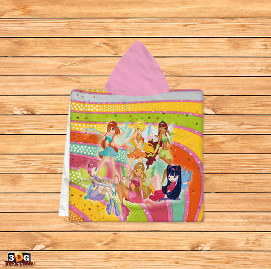 Kids Poncho Towel Winx