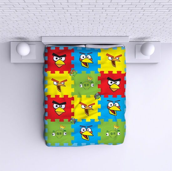 Bed Cover Angry Birds Jigsaw