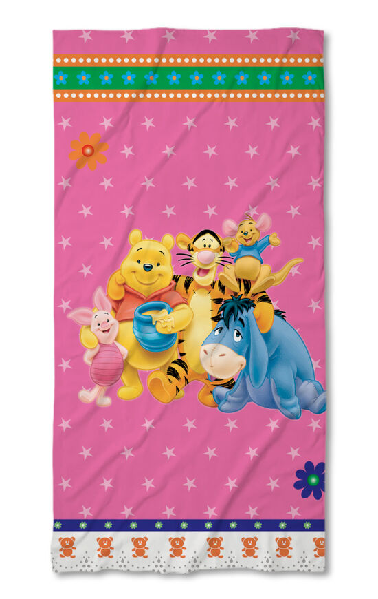 Beach Towel Pooh Pink
