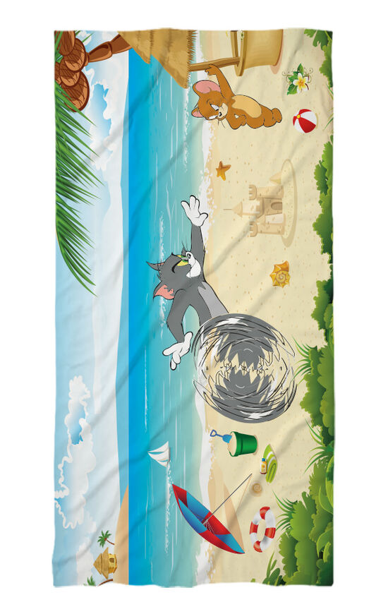 Beach Towel Tom and Jerry on the beach