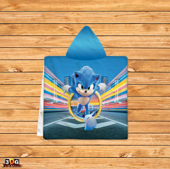 Kids Poncho Towel Sonic 2021
