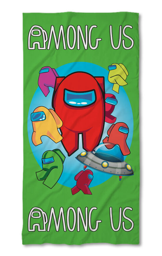 Beach Towel Among Us Green 2021