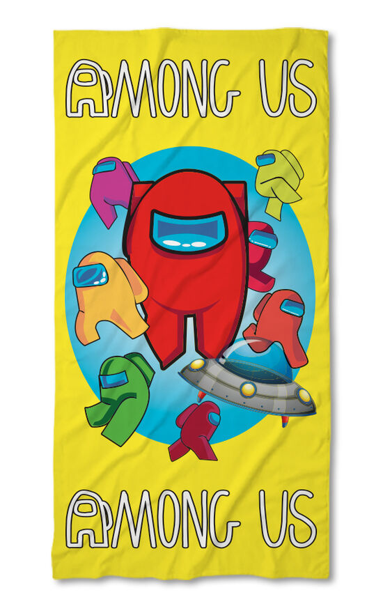 Beach Towel Among Us Yellow 2021