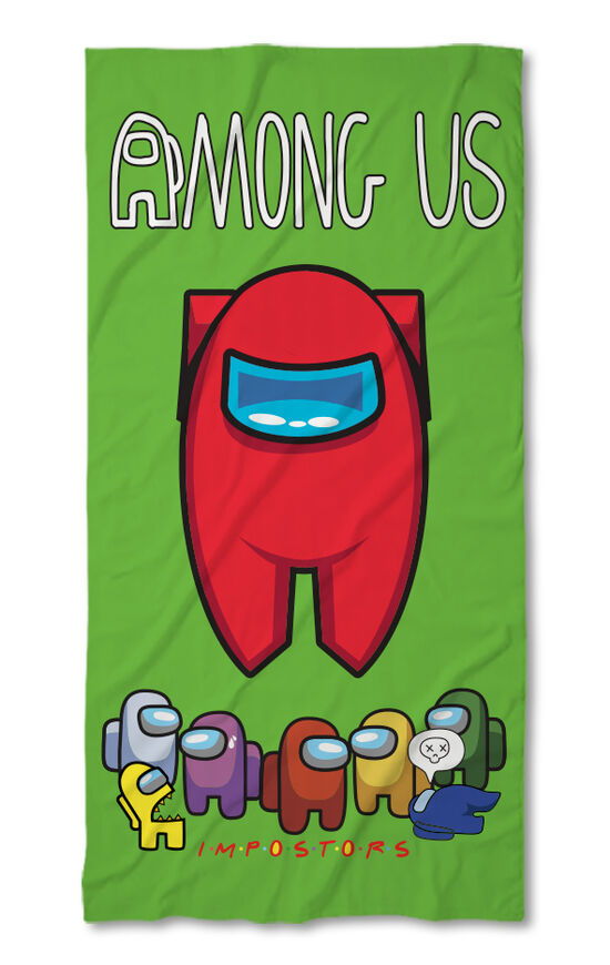 Beach Towel Among Us Impostors Green