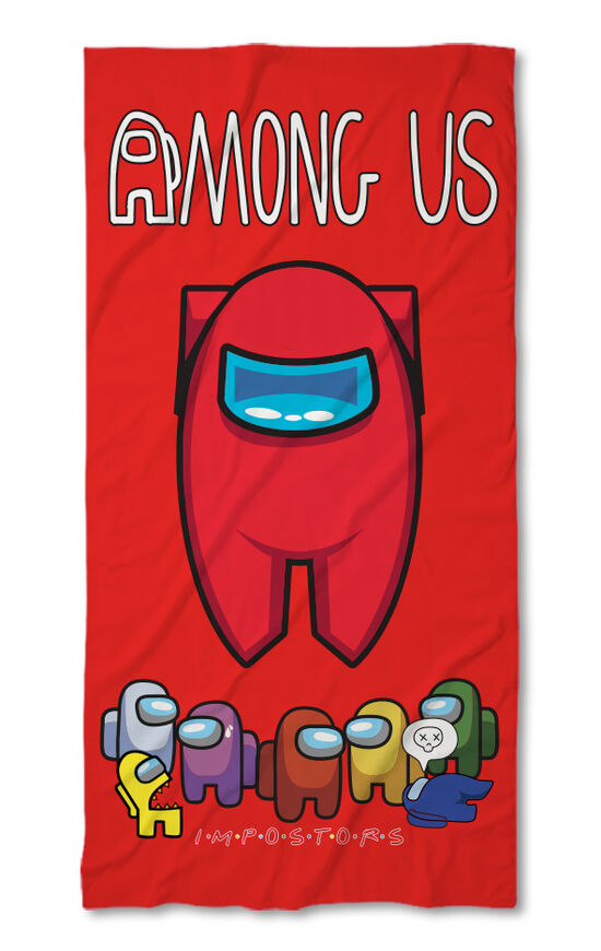 Beach Towel Among Us Impostors Red