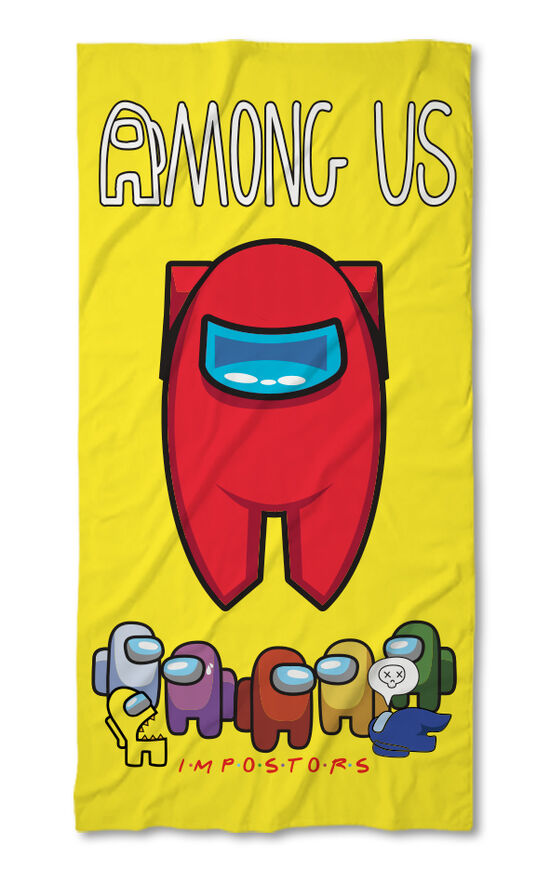 Beach Towel Among Us Impostors Yellow