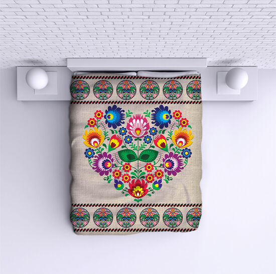 Bed Cover Flower folk