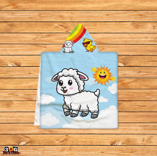 Kids Poncho Towel duck and sheep