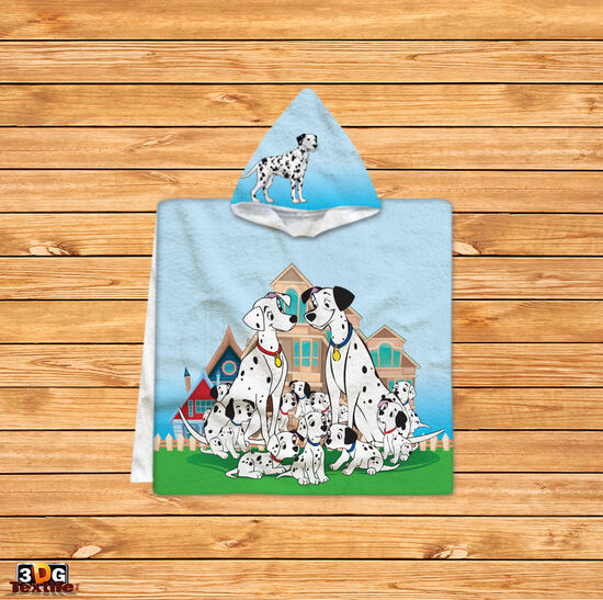 Kids Poncho Towel 101 Dalmatians