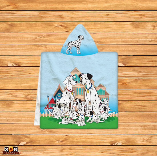 Kids Poncho Towel 101 Dalmatians