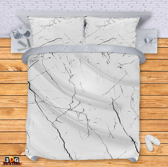 Bed Linen White Marble