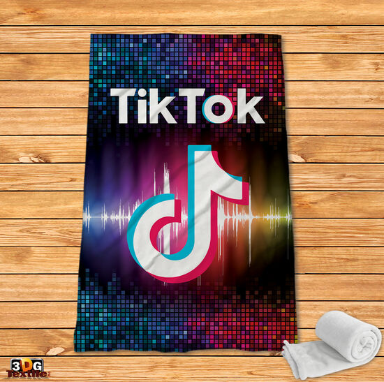 Fleece Blanket Tik Tok black