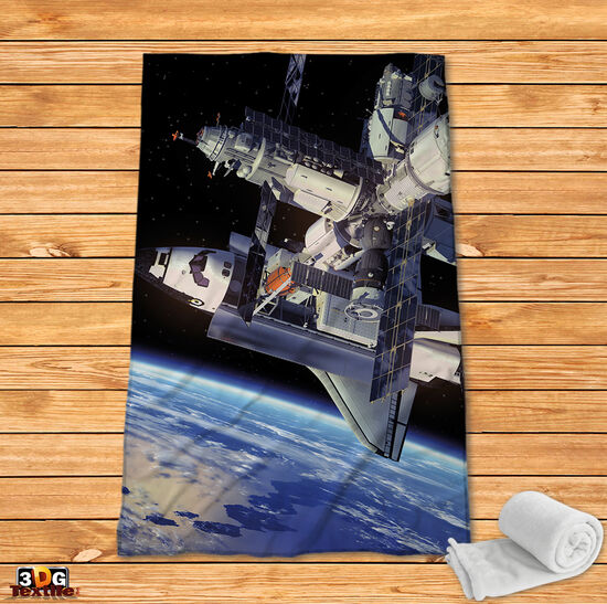 Fleece Blanket Space station