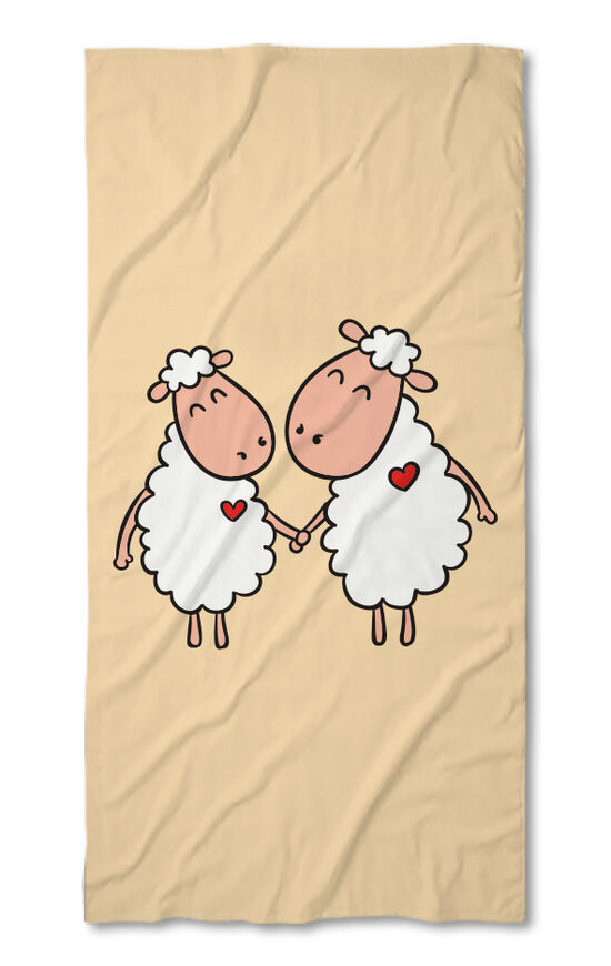 Beach Towel Sheep love