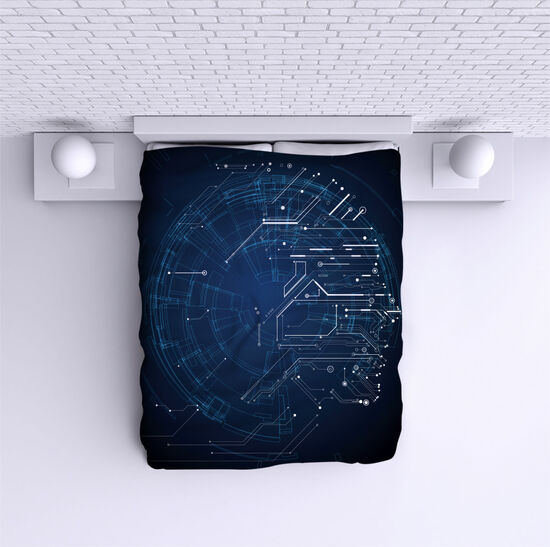 Bed Cover Digital world