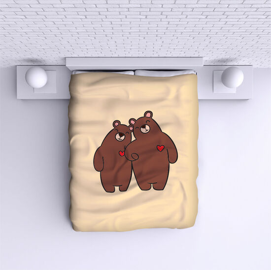 Bed Cover Bear love