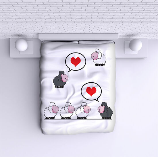 Bed Cover Sheep love 2