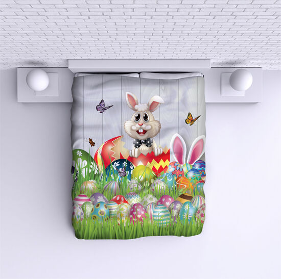 Bed Cover Easter Bunny