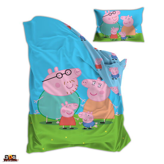 Bed Linen Double Face Peppa pig 100% bamboo