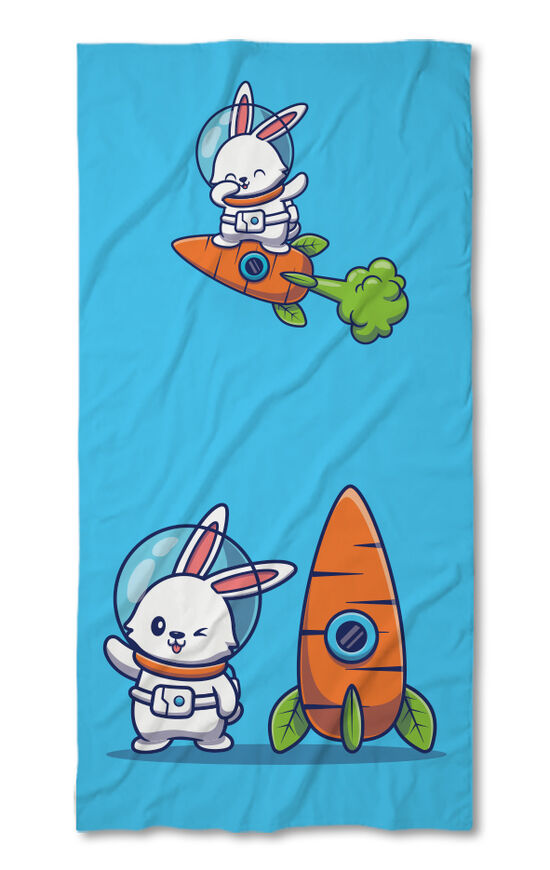 Beach Towel Аstronaut rabbit