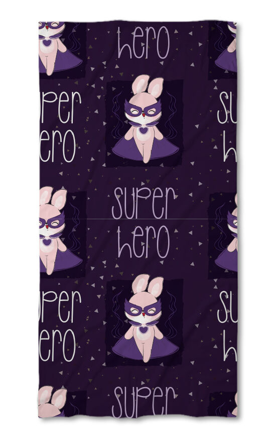 Beach Towel Super hero rabbit
