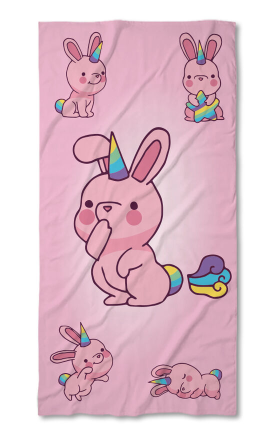 Beach Towel Pink unicorn