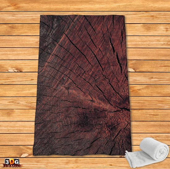 Fleece Blanket Red wood