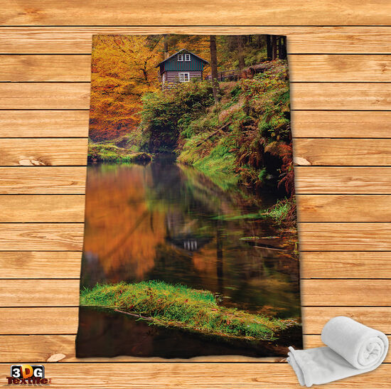 Fleece Blanket Forest cottage
