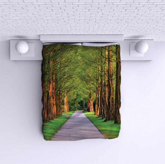 Bed Cover Road in the forest