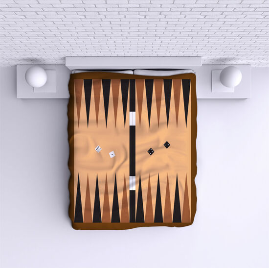 Bed Cover Backgammon