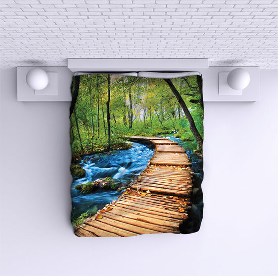 Bed Cover Path in the woods