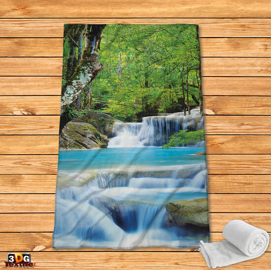 Fleece Blanket Waterfall in the forest