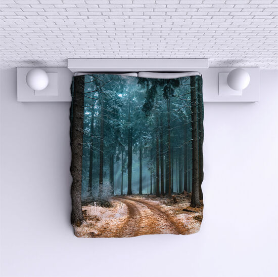 Bed Cover Night forest